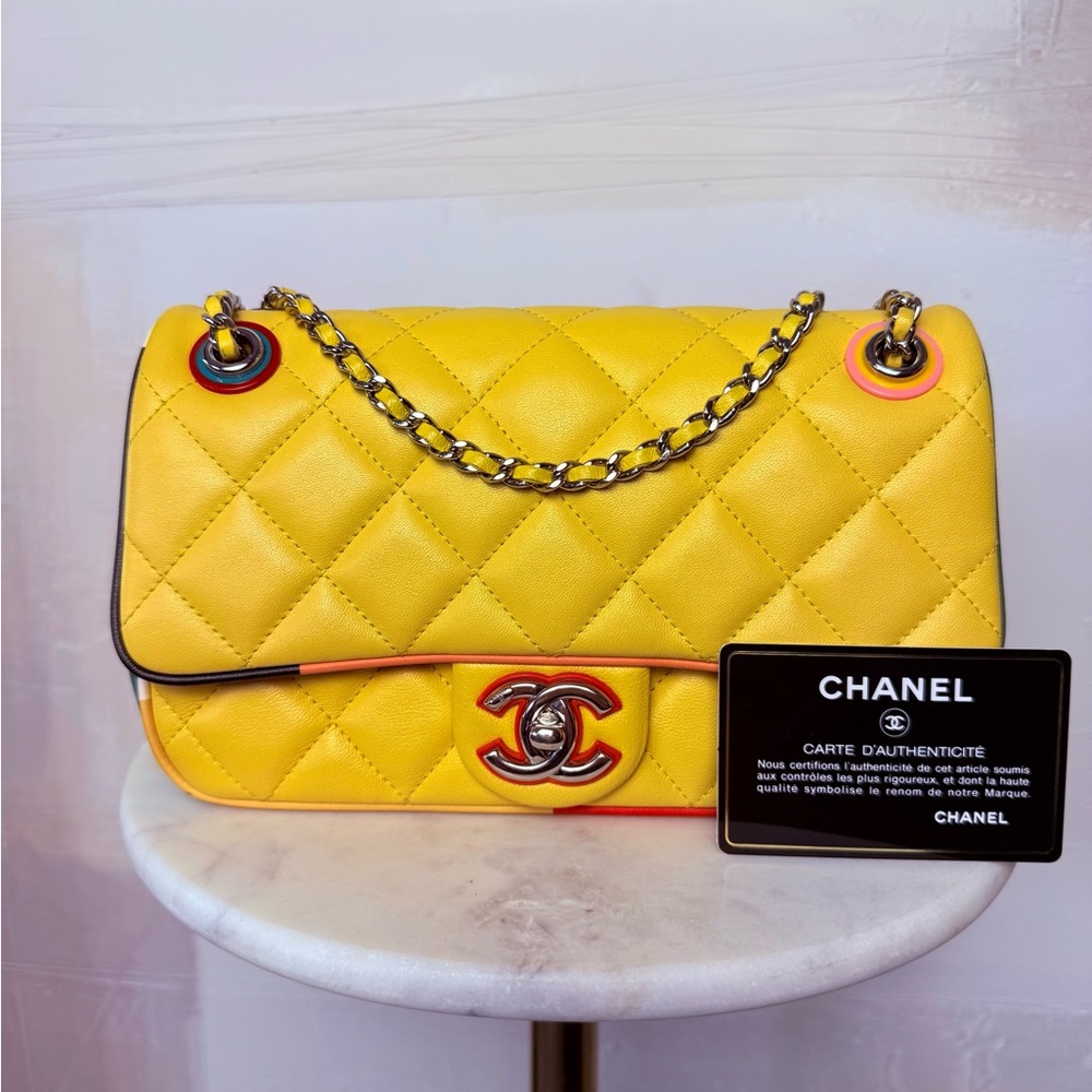 Chanel Yellow Cuba Medium Flap Bag